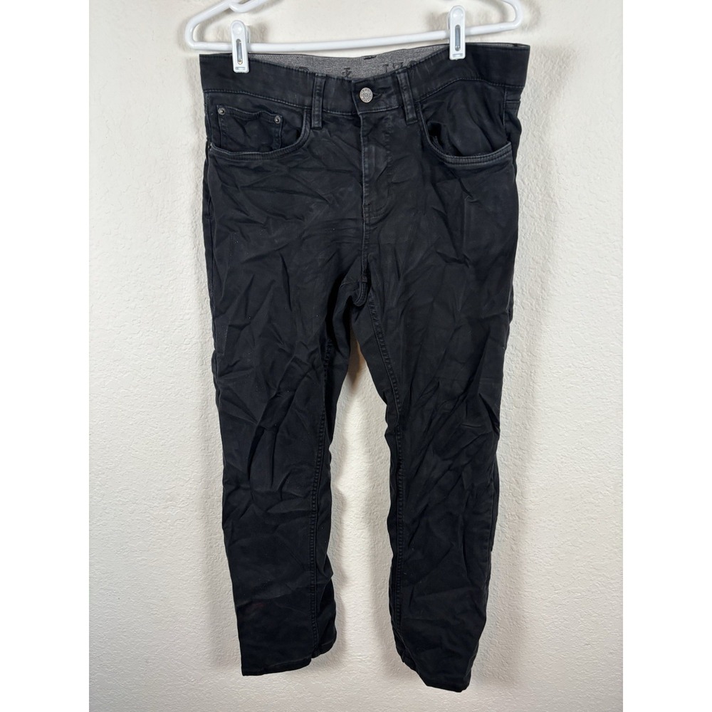 IZOD Jeans Mens 32x30 Black Denim Comfort Casual Everyday Regular Fit Excellent